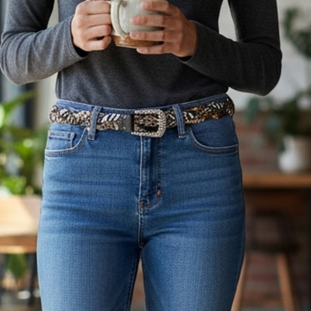 SCowgirl ROCK Brown and Gold Women's Belt